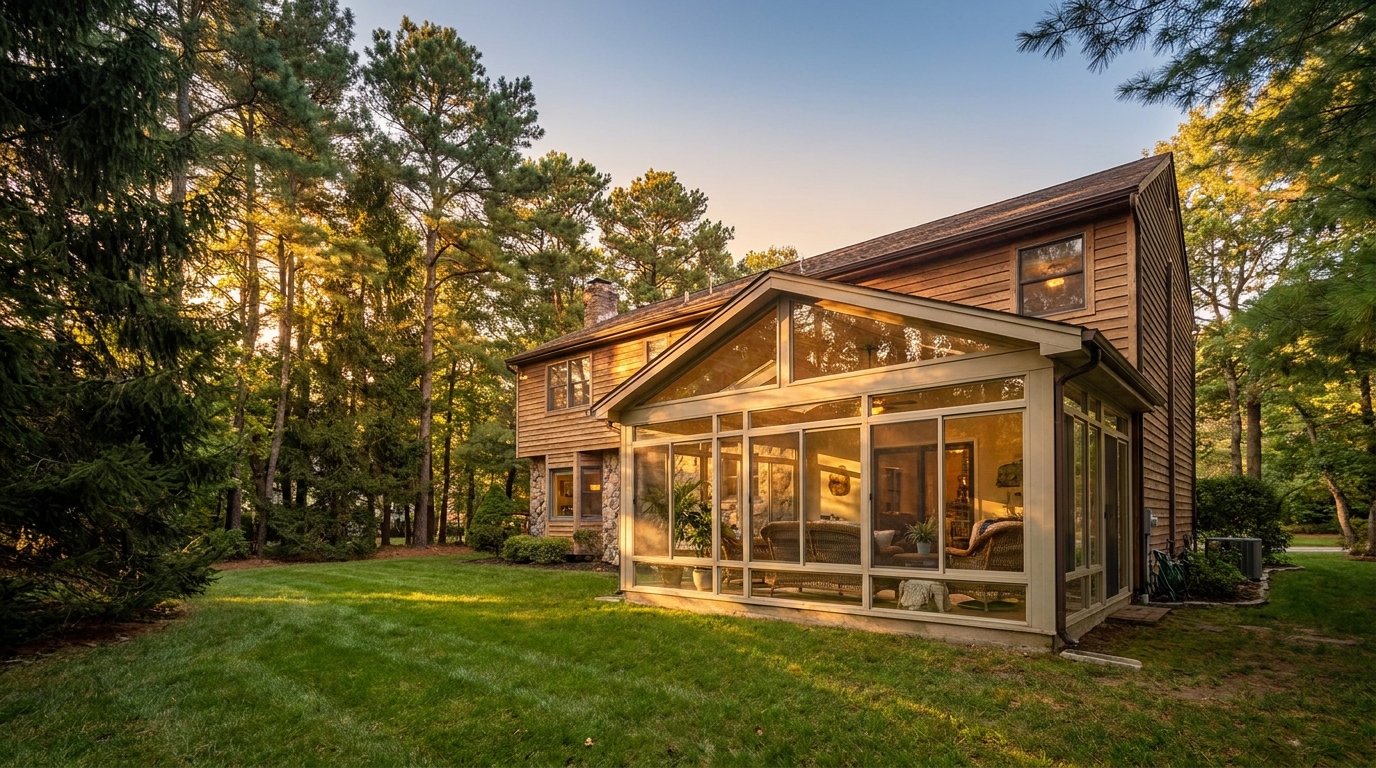 Four-season sunroom project in Burlington County, NJ