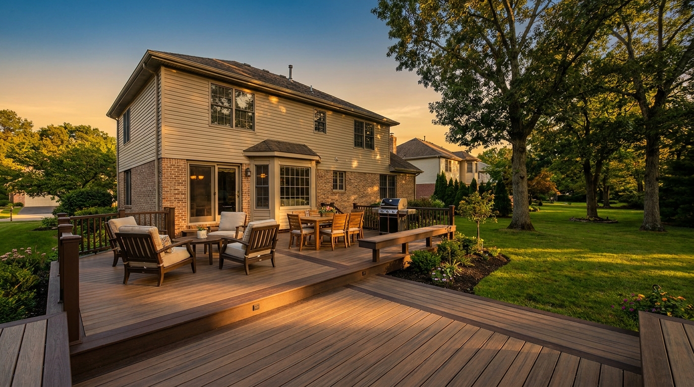 Composite deck project in Camden County, NJ