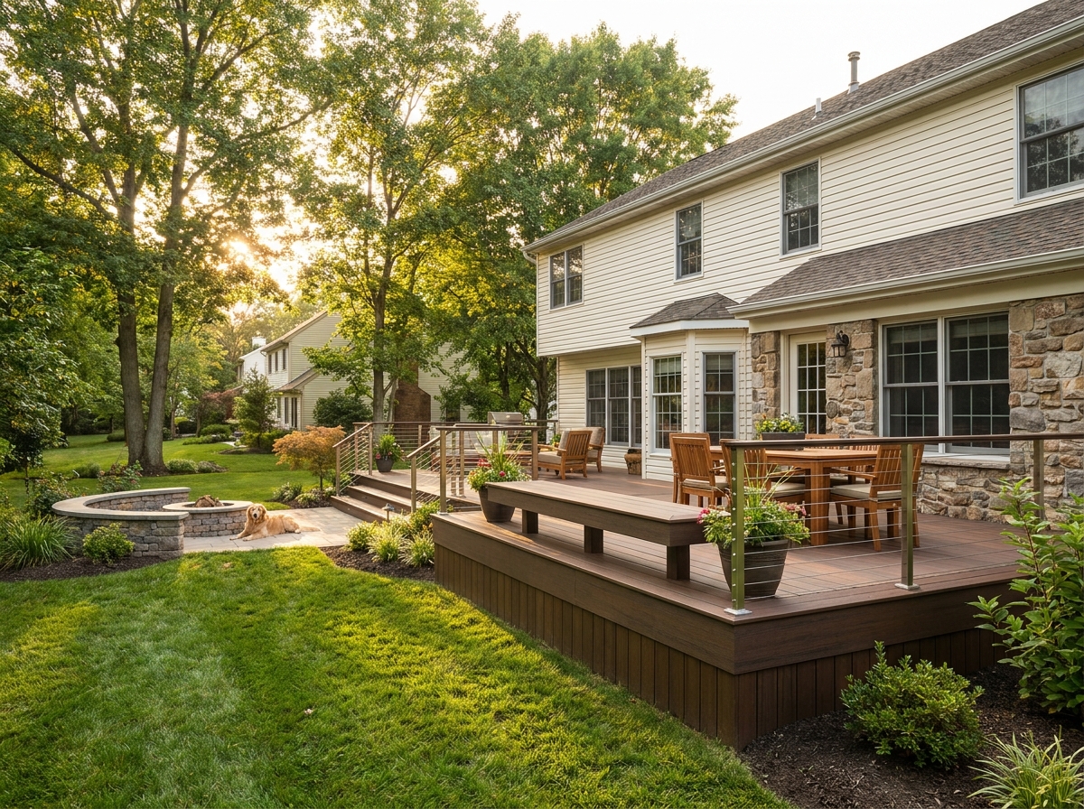 Trex deck installation in Camden County, NJ