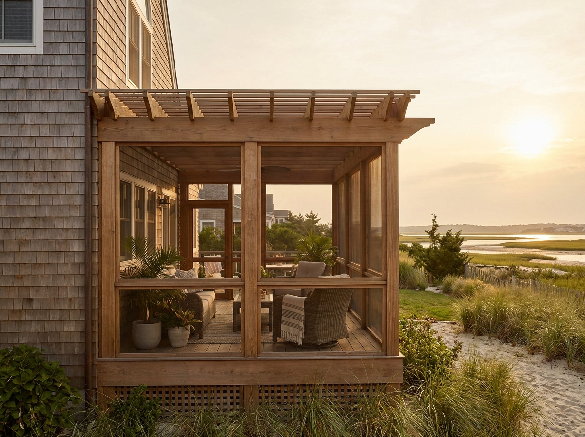 Screened porch installation in Cape May County, NJ
