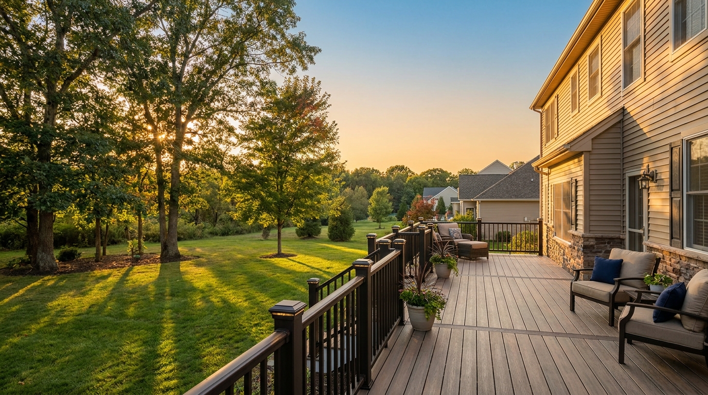 Composite deck on an Egg Harbor Township, NJ home