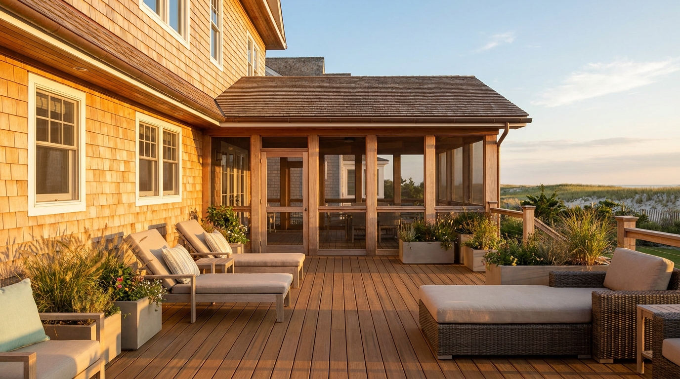 Composite deck installation on Long Beach Island, Ocean County, NJ