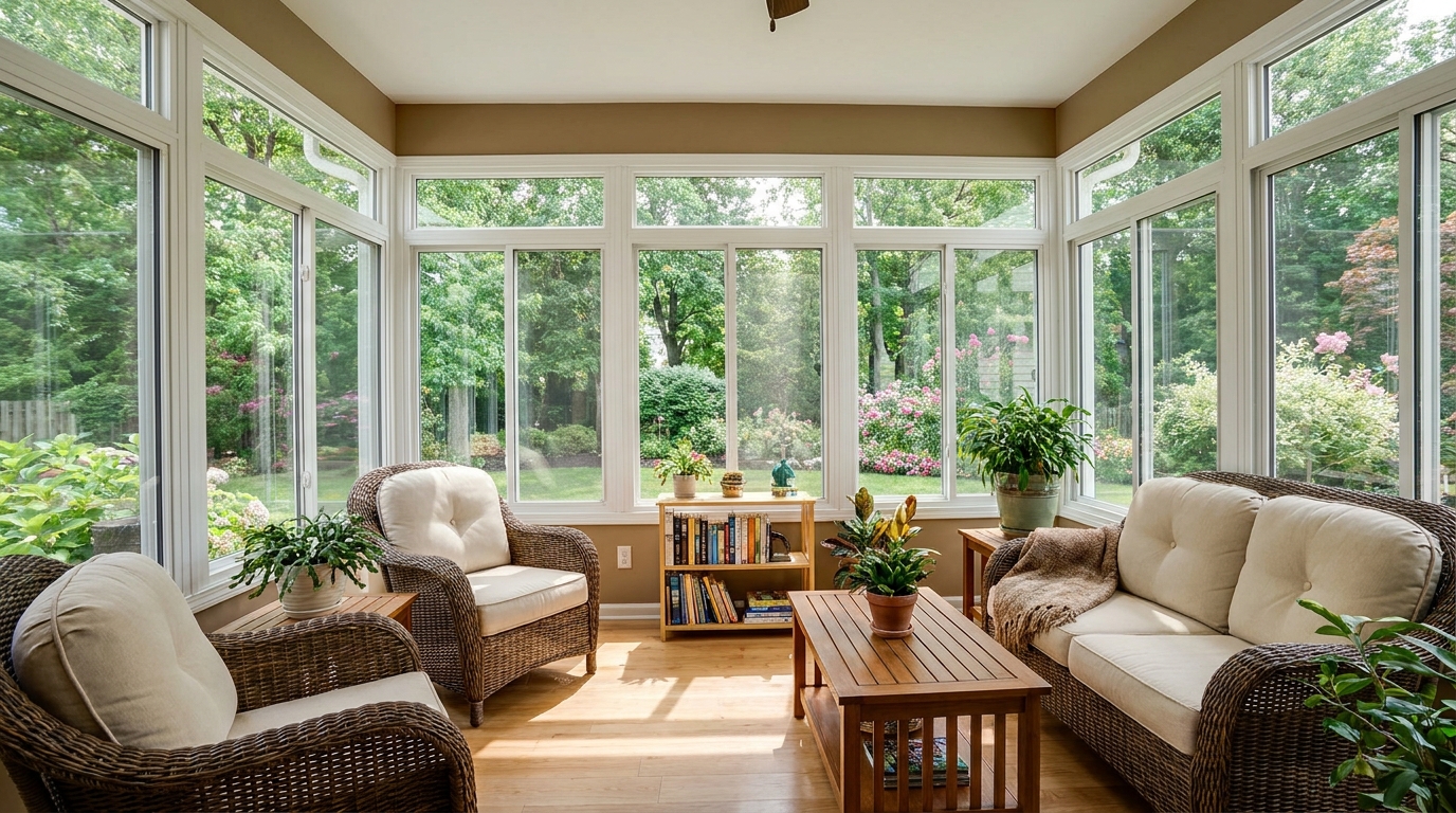Porch conversion enclosure on a South Jersey home