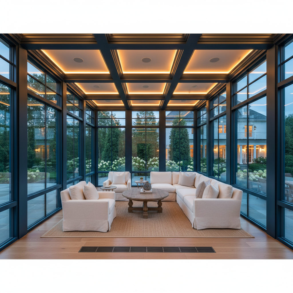 Four-season LivingSpace sunroom interior, South Jersey NJ