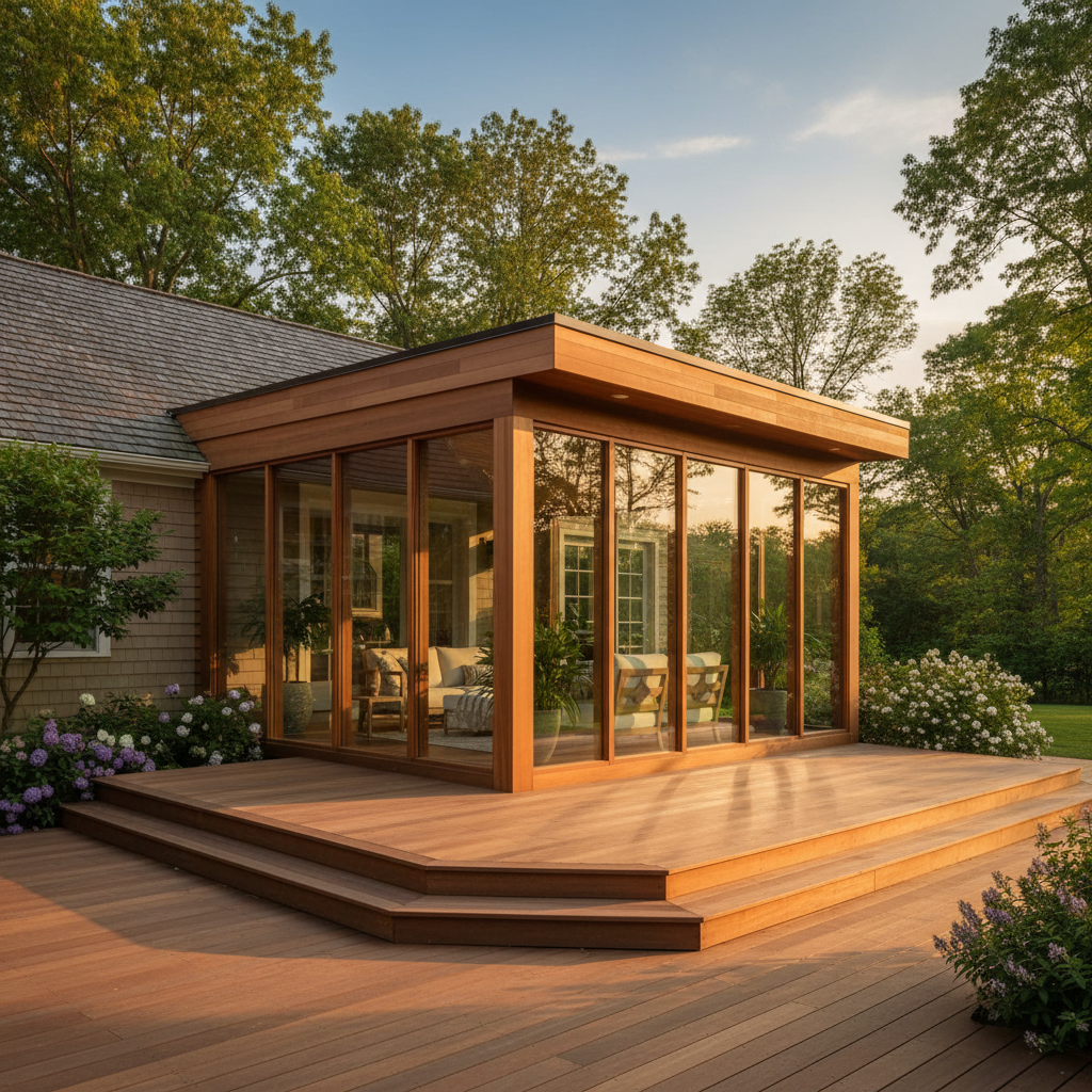 Porch conversion project with glass enclosure, South Jersey NJ